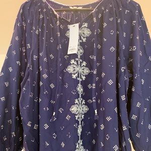 Sonoma Challis Smocked Tunic